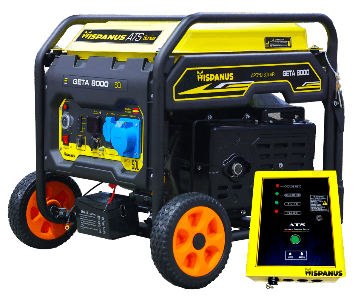 Generador inverter 8000W GETA ATS / SOL arranque por CONTACTO (APOYO SOLAR)