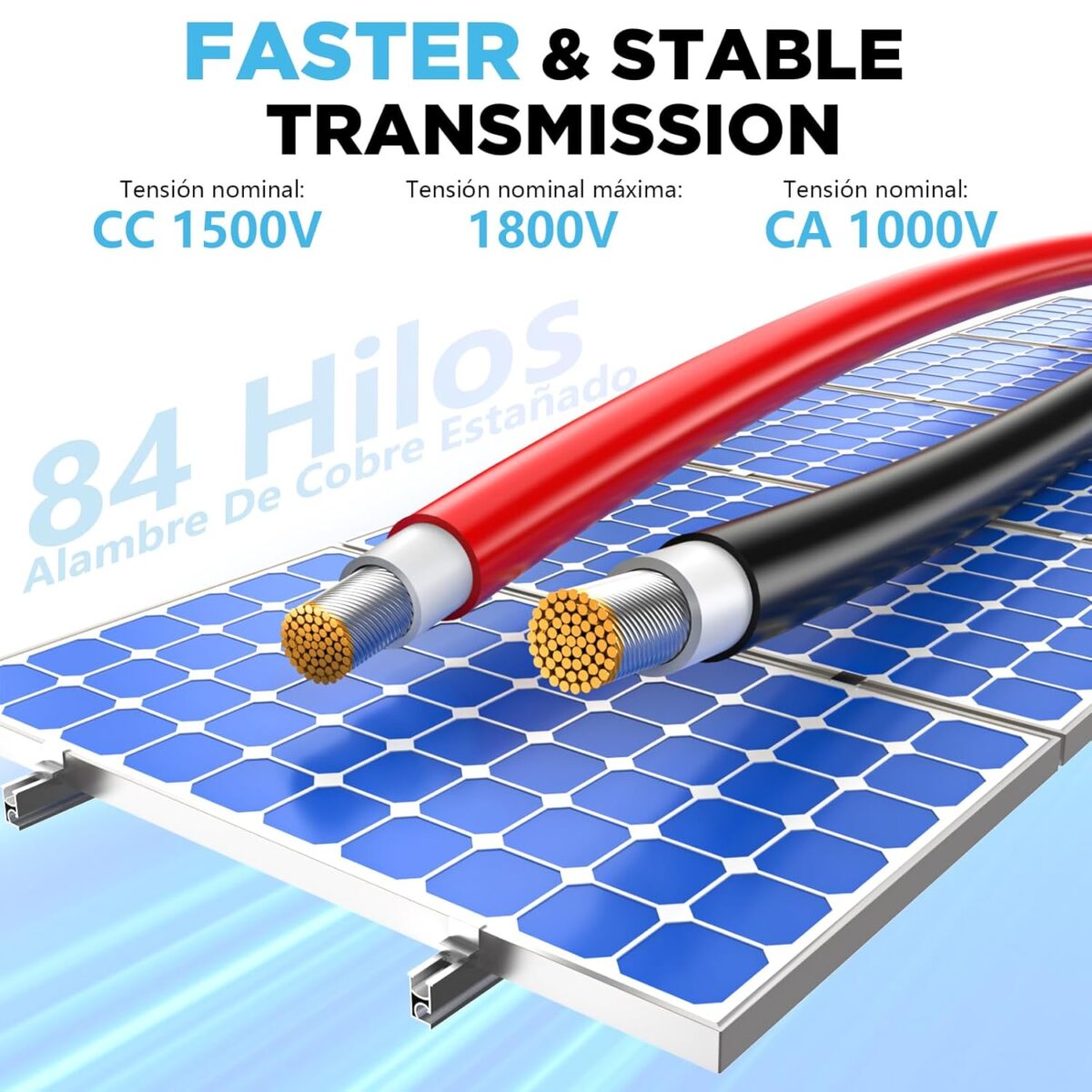 CABLE FOTOVOLTAICO PARA PANELES SOLARES 20M / 6MM - Imagen 2